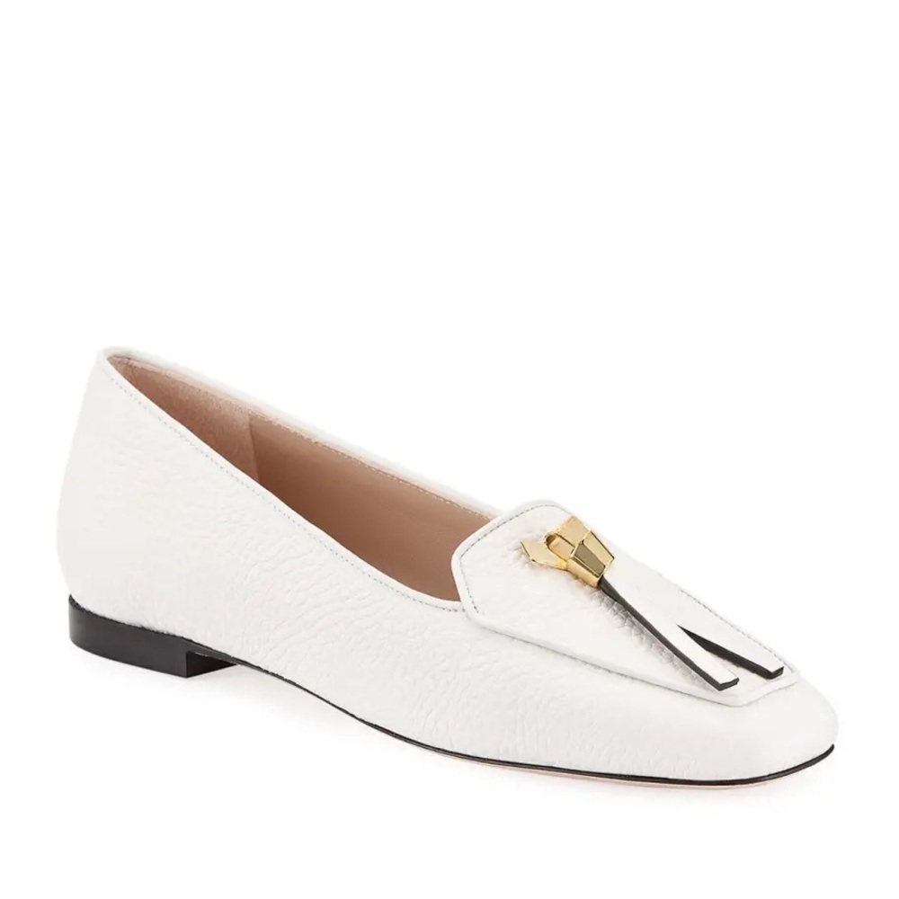 Stuart Weitzman‎ Slip-Knot Flat Leather Loafers